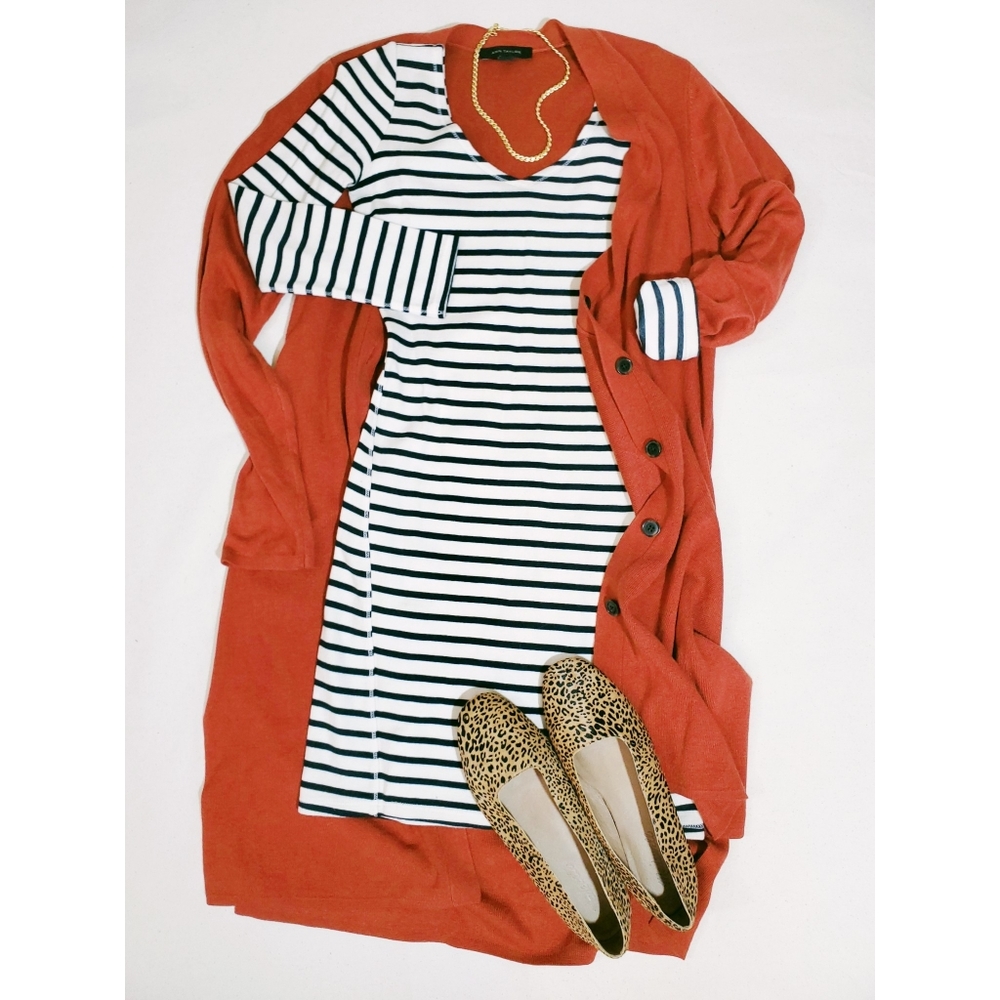 A&F Striped Bodycon Knit mini Dress